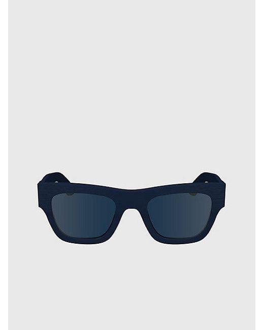 Calvin Klein Blue Modified Rectangle Sunglasses for men