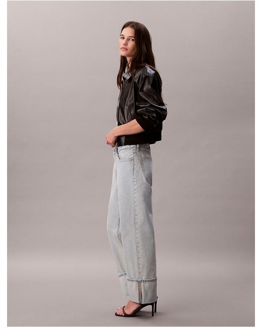 Calvin Klein Gray Calvin Klein Wide Cuff Relaxed Jeans
