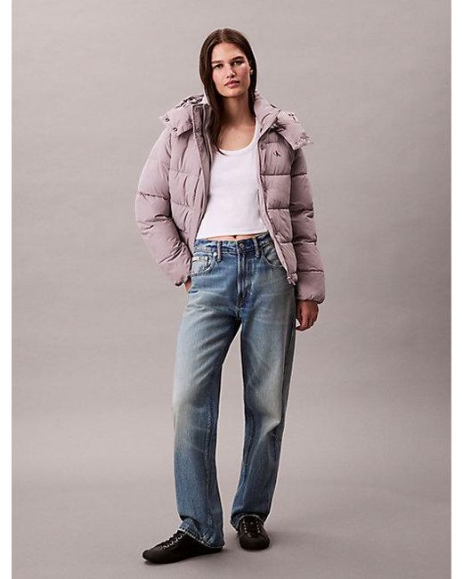 Calvin Klein Multicolor Jeans Monogram Puffer Jacket