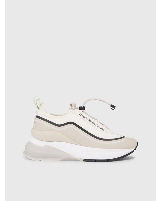 Calvin Klein White Slip-on Wedge Trainers