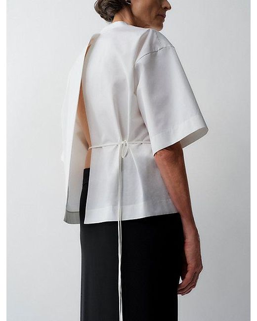 Calvin Klein White Lynn Wrap Top