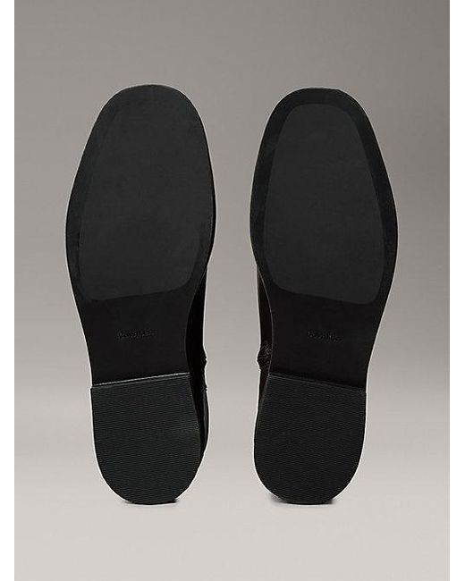 Calvin Klein Black Ankle-Boots Aus Leder Mit Reißverschluss