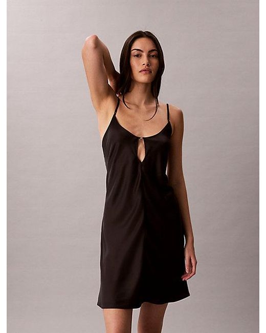 Calvin Klein Brown Satin Night Dress