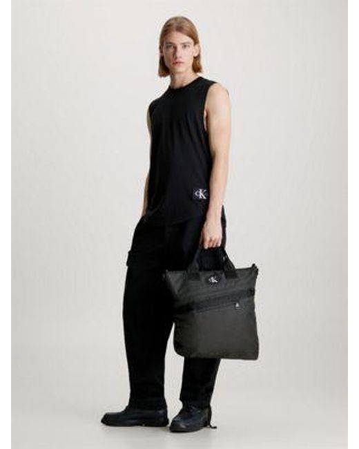 Bolso tote de ripstop Calvin Klein de hombre de color Black