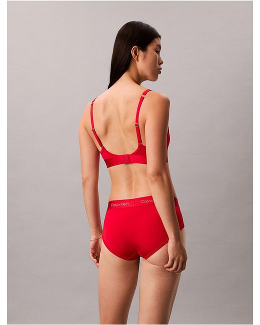 Calvin Klein Red Lightly Lined Triangle Bra