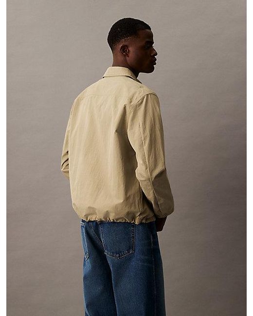 Calvin Klein Relaxed Overhemdjack Van Katoen-Nylon in het Blue voor heren