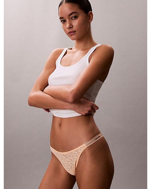 Calvin Klein Lage String in het Multicolor