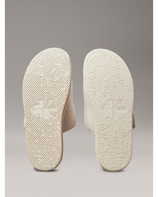 Calvin Klein Metallic Canvas Sandals for men