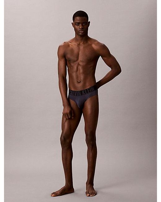 Calvin Klein Blue 3 Pack Hip Briefs Intense Power Air for men