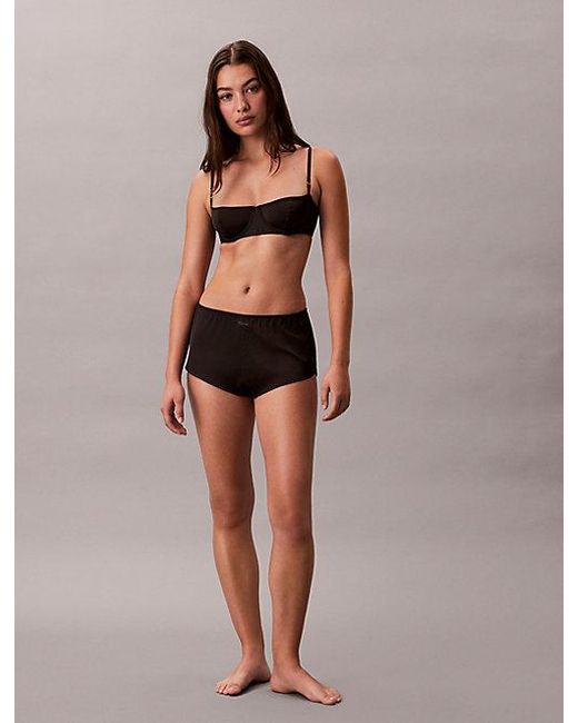 Calvin Klein Satijnen Balconette Beha in het Black