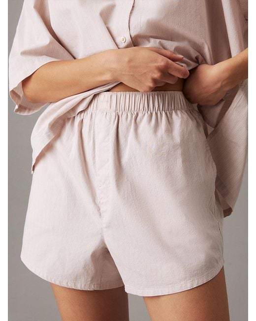 Calvin Klein Multicolor Cotton Poplin Shorts Pyjama Set