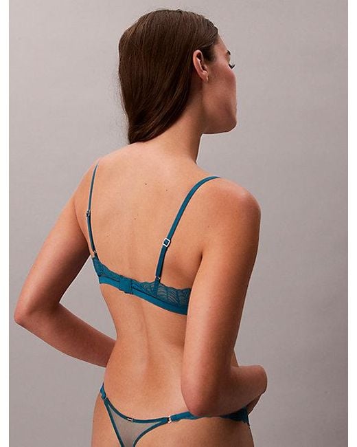 Calvin Klein Multicolor Unlined Balconette Bra Ck Geo Lace