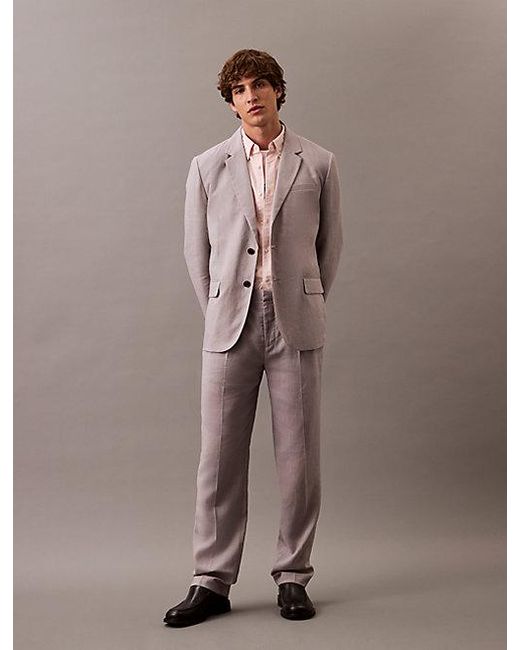 Calvin Klein Relaxed Geplooide Broek in het Brown voor heren