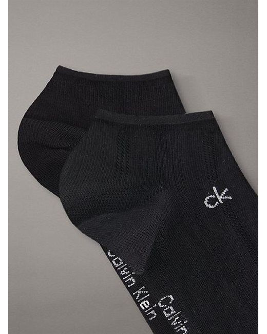 Calvin Klein Gray 2 Pack Soft Cotton Rolltop Trainer Socks
