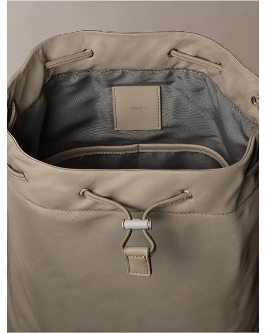 Calvin Klein Multicolor Matte Nylon Drawstring Backpack for men