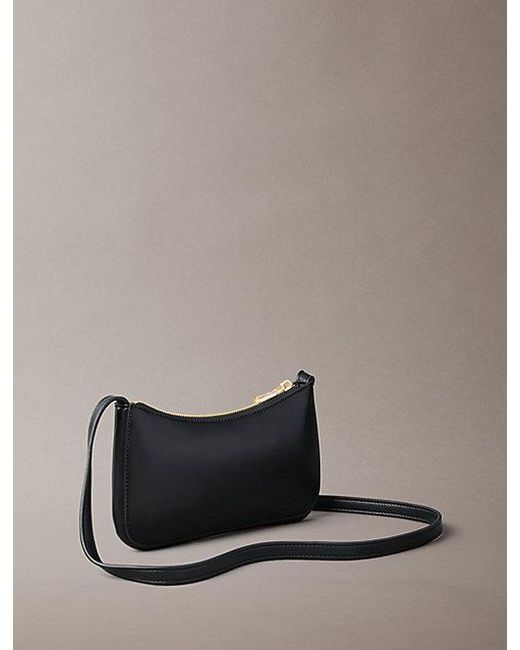 Calvin Klein Gray Embossed Monogram Mini Shoulder Bag
