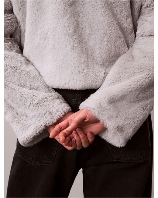 Calvin Klein Multicolor Faux Fur Jacket