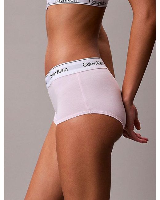 Calvin Klein Pink Boy Shorts Icon Cotton Modal