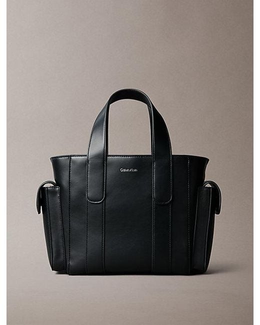 Calvin Klein Black Small Jacquard Logo Tote Bag