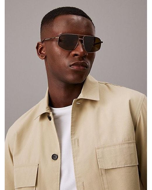 Calvin Klein Green Navigator Sunglasses for men