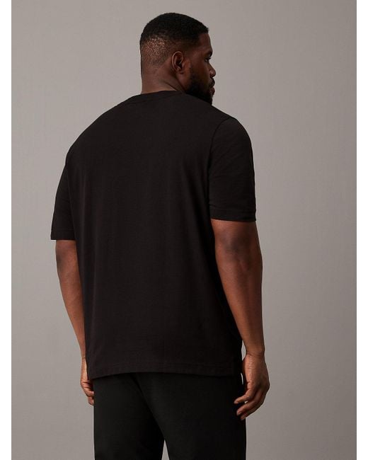 Calvin Klein Black Plus Size Comfort Cotton T-shirt for men