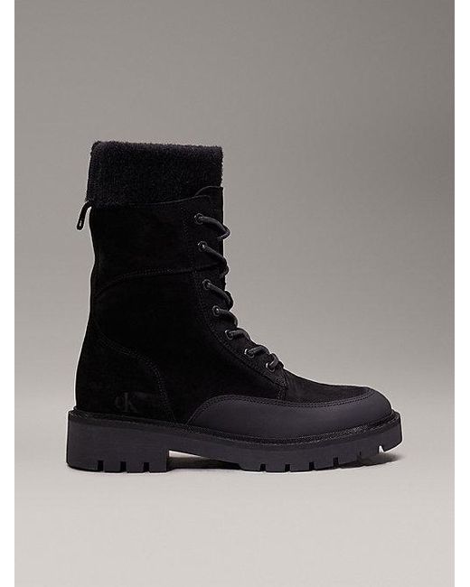 Botas de ante de invierno Calvin Klein de color Black