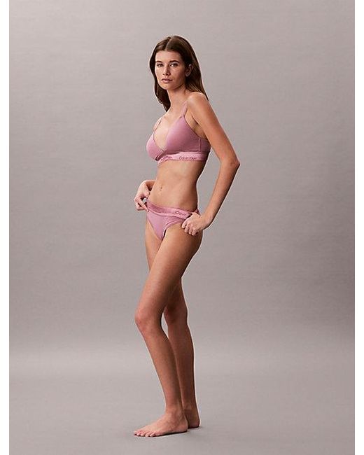 Calvin Klein Multicolor Metallic Thong Icon Cotton Modal