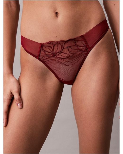 Calvin Klein Multicolor Thong Ck Floral Lace