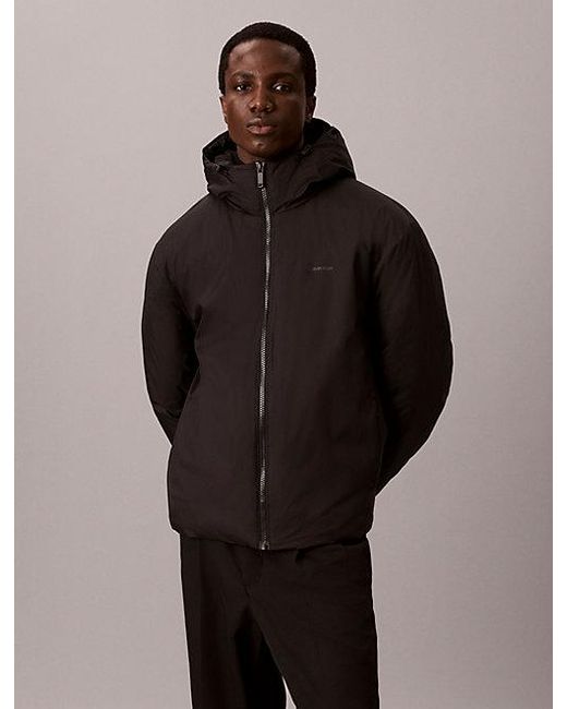 Calvin Klein Black Ultra Light Padded Ripstop Jacket for men