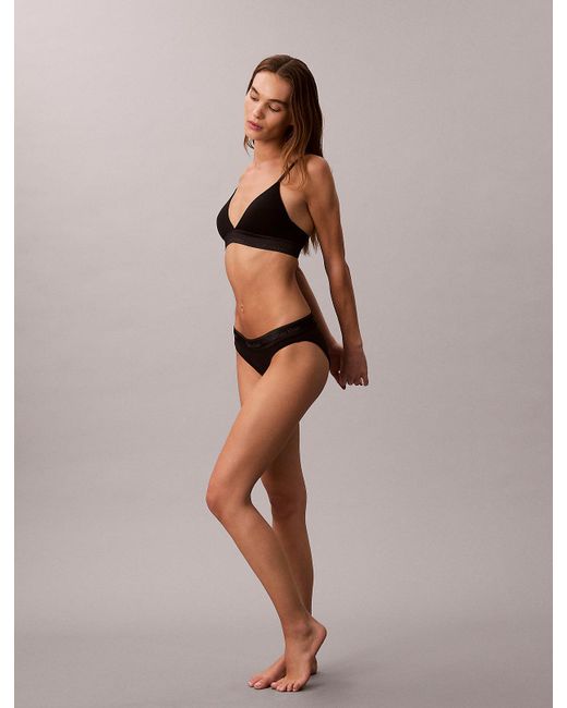 Calvin Klein Black Lightly Lined Triangle Bralette