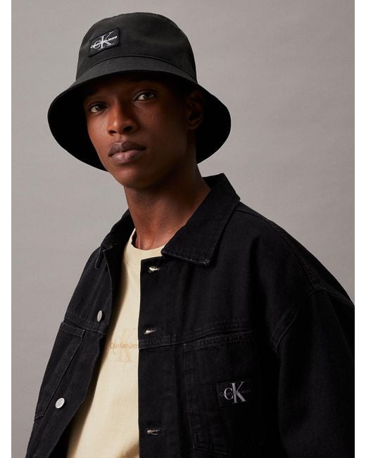Calvin Klein Black Bucket Hat for men