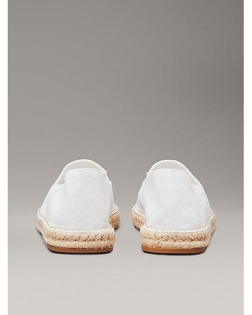 Calvin Klein Canvas Espadrilles in het Gray voor heren