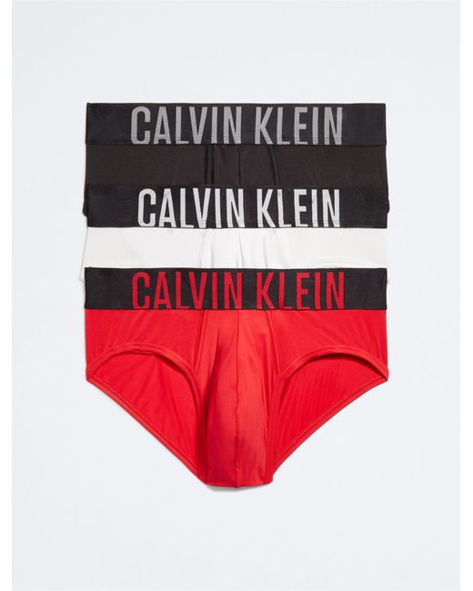 Calvin Klein Red Intense Power Micro 3 Pack Hip Brief for men