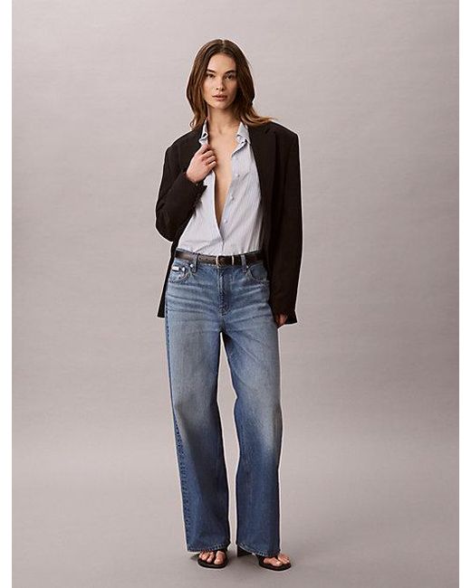 Calvin Klein Blue Jeans Low Rise Baggy Jeans