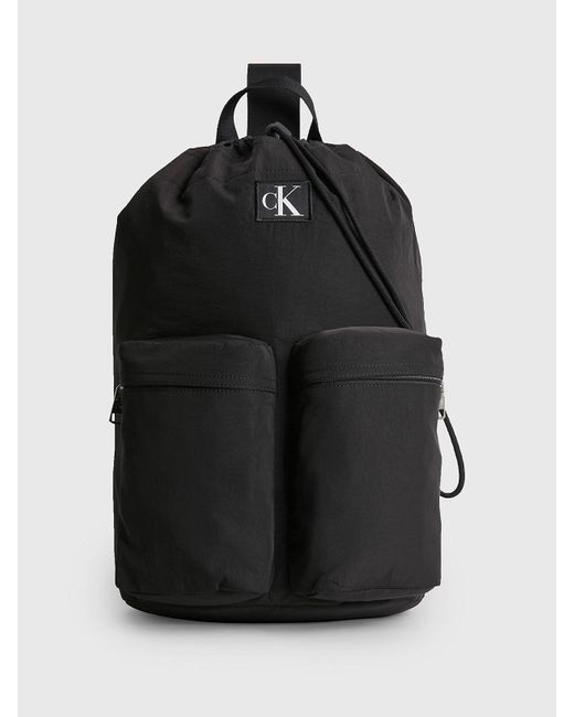 Calvin Klein Black Recycled Nylon Sling Bag