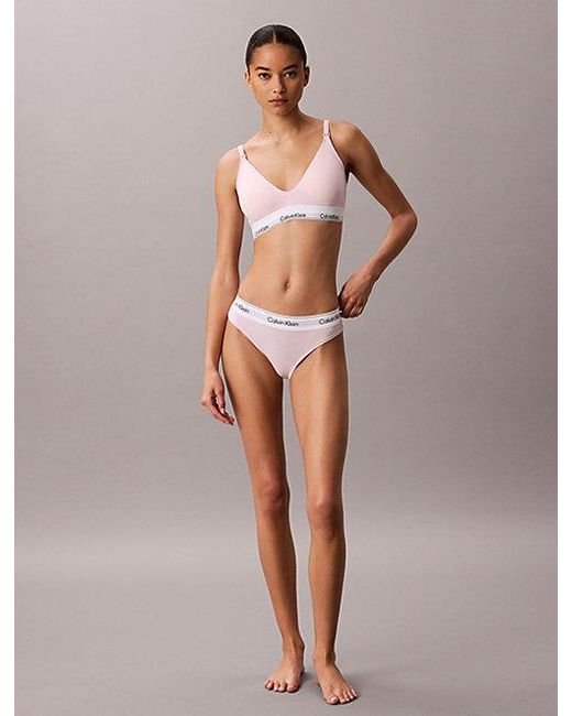 Calvin Klein Purple Maternity Bralette Icon Cotton Modal