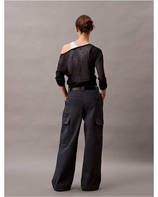 Calvin Klein Gray Calvin Klein Utility Canvas Cargo Pant