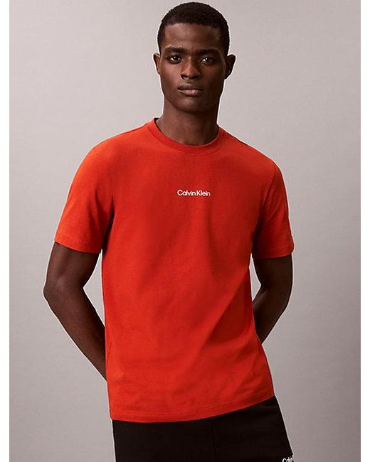 Calvin Klein Red Sport Breathable Quick Dry Gym T-Shirt for men