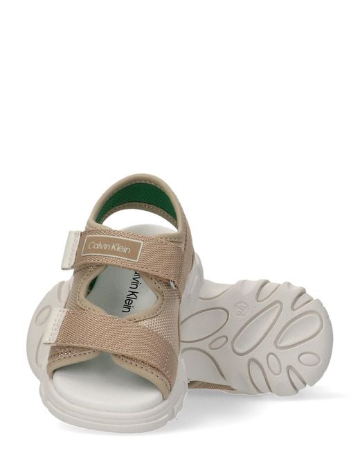 Calvin Klein Natural Toddlers And Kids Velcro Sandals for men