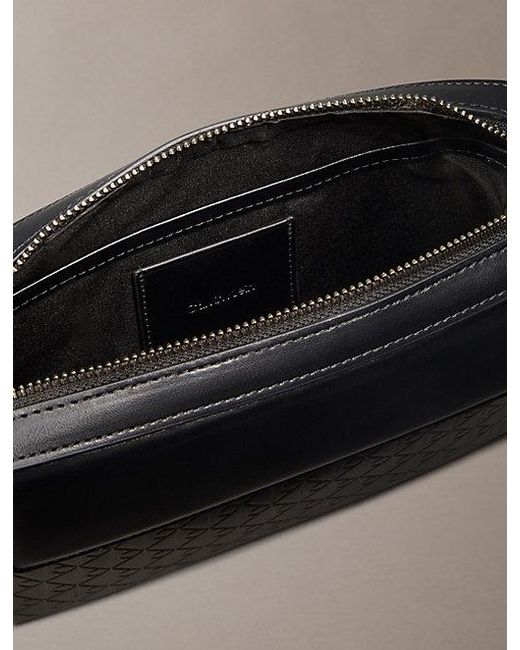 Calvin Klein Gray Allover Emblem Logo Pouch for men