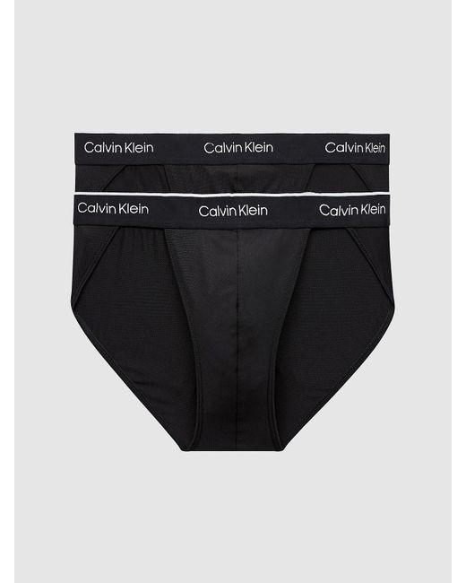 Calvin Klein Slip aus Mikrofaser im 2er-Pack Modell 'Pro Air' in Black für Herren