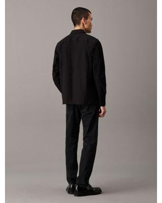 Calvin Klein Lässige Utility-Hemdjacke in Black für Herren