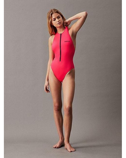 Bañador con espalda cruzada - Intense Power Calvin Klein de color Pink