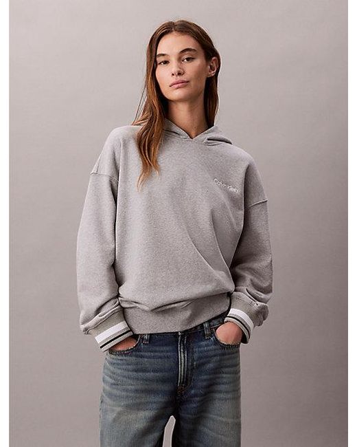 Calvin Klein Gray Sport French Terry Hoodie