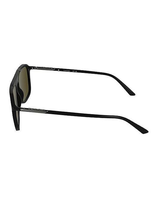 Calvin Klein Green Modified Rectangle Sunglasses for men