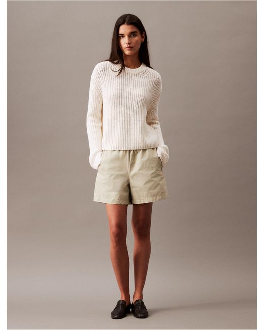Calvin Klein Natural Tech Cotton Blend Pull-on Shorts