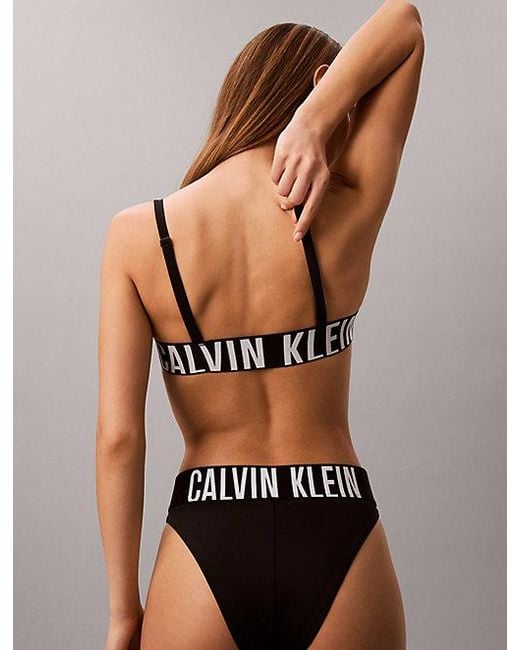 Calvin Klein Black Brazilian Bikini Bottoms Intense Power