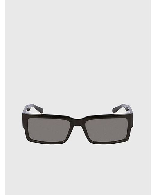 Calvin Klein Black Jeans Rectangle Sunglasses Ckj23623S for men