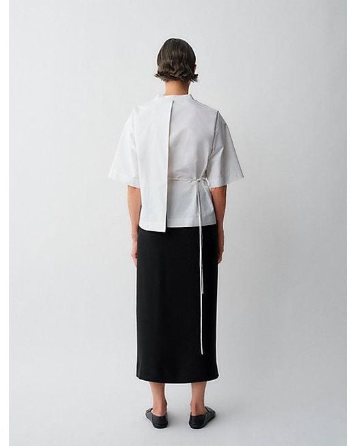 Calvin Klein White Lynn Wrap Top