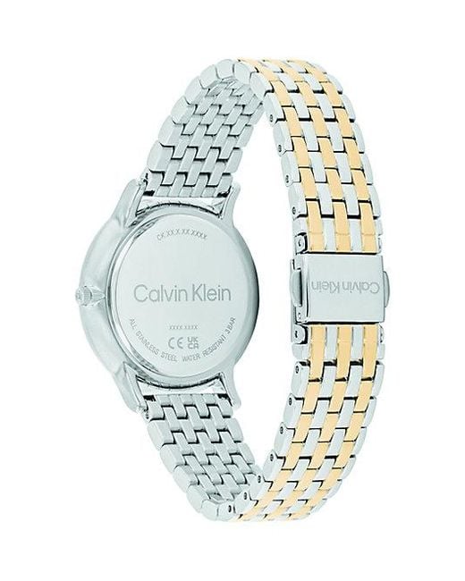 Calvin Klein Metallic Luxe Two Tone Bracelet Watch